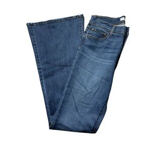 O2 DENIM Hollywood USA Women Sz 31 Stretch Bootcut Flare Jeans Low Rise Pants